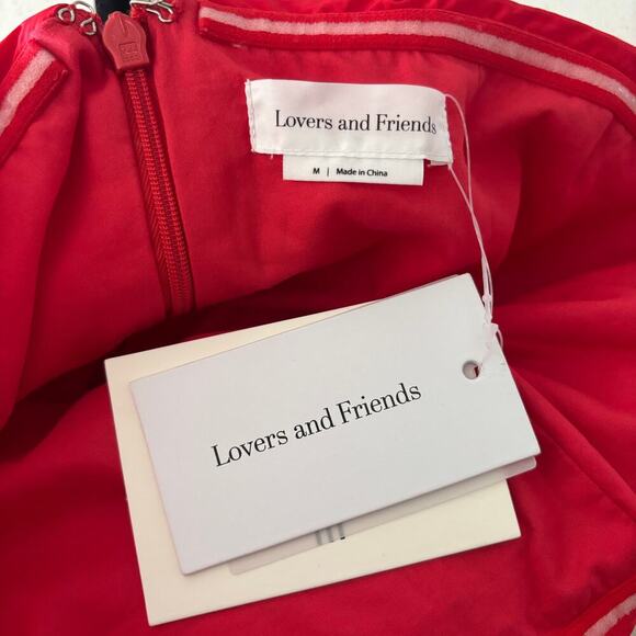 Lovers and Friends Abigail Mini Dress Red Size M NWT - Picture 7 of 8